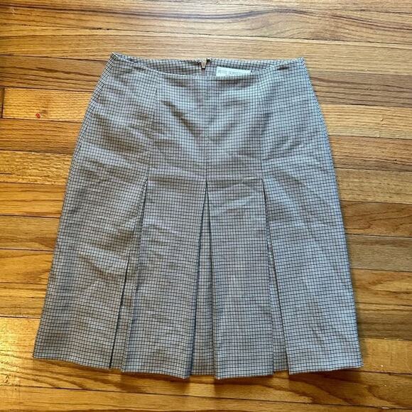 Petite Sophisticate Pleated Wool Blend Skirt - Picture 1 of 9